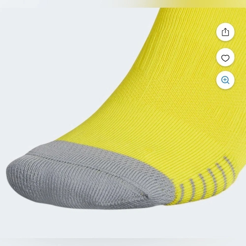 Adidas Men's Bright Yellow Athletic Socks